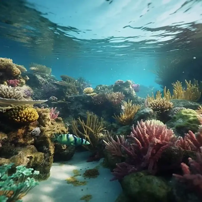 imagen submarina de arrecife de coral australia con colores vivos.