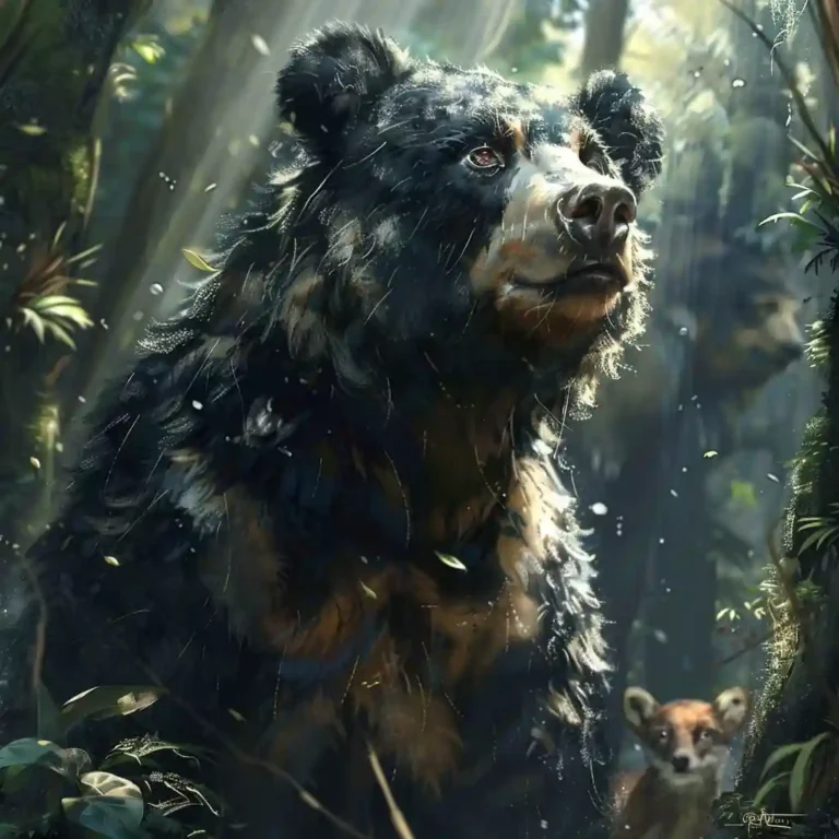 Oso de la Luna en libertad.