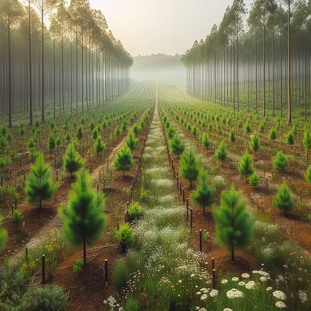 Cultivo pino y eucalipto