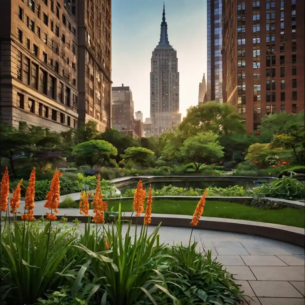 Huerto urbano ciudad de Nueva York.