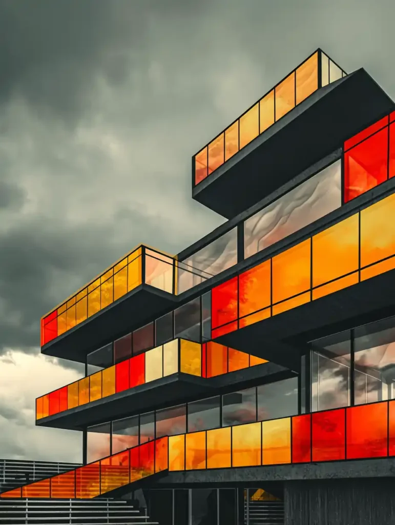 Edificio con paneles solares orgánicos Aureus solar